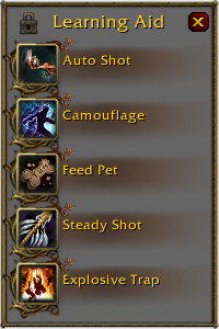 The Learning Aid Window.